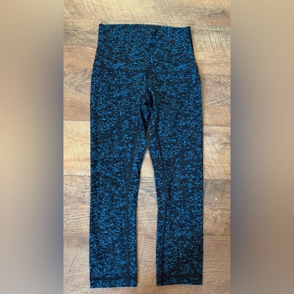 Lululemon Wunder Under Cropped Leggings In Iced Wave Size 4